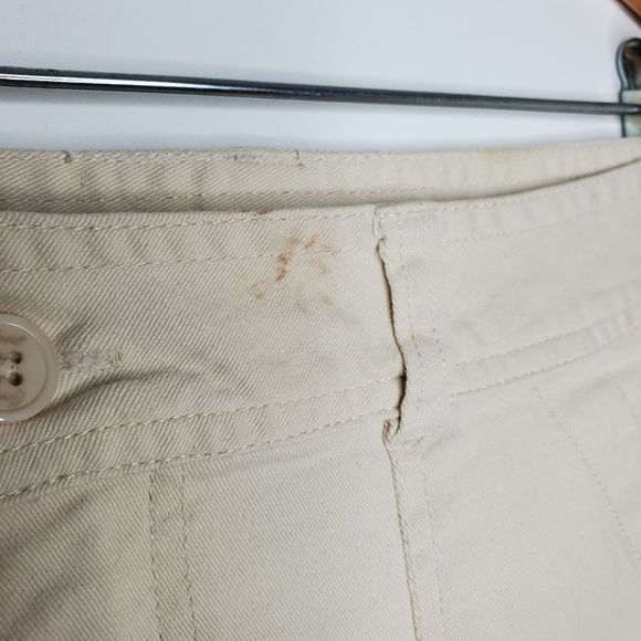 Vintage 00s Y2K O'Neil Super Short Mini Micro Low Rise Khaki Cargo Skirt Size S - Picture 5 of 6